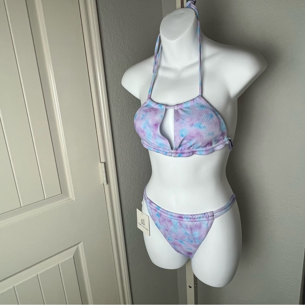 Cabo couture Tie dye bikini set L NWT